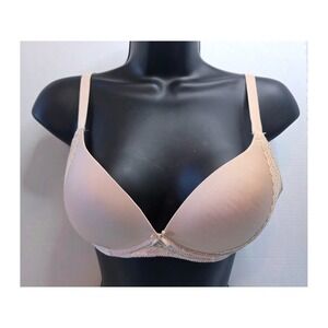 Wacoal La Femme LB 4996 Beige Lace Trim Contour Bra Size B75 US 34B Neutral